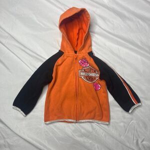 Harley Davidson Orange Baby Zip Up Jacket